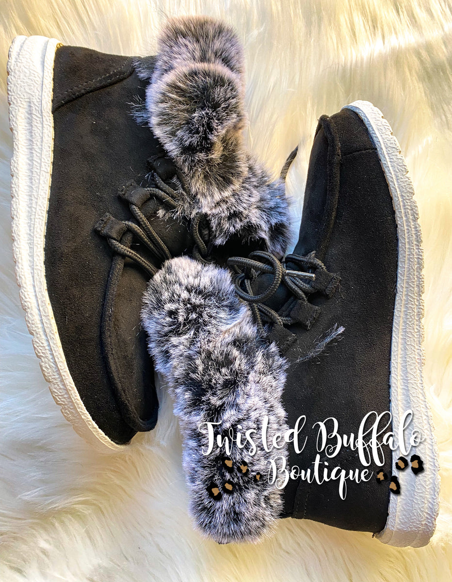 Fancy Black & White Leopard Faux Fur Lined High Top Shoes Gypsy Jazz – The  Twisted Chandelier
